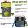 LANNEY Dog Treat Pouch Pet Training Bag for Small to Large Dogs, Treat Tote Carry Kibble Snacks Toys for Training Reward Walking, Metal Clip, Waist Belt, Shoulder Strap, Poop Bag Dispenser