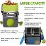 LANNEY Dog Treat Pouch Pet Training Bag for Small to Large Dogs, Treat Tote Carry Kibble Snacks Toys for Training Reward Walking, Metal Clip, Waist Belt, Shoulder Strap, Poop Bag Dispenser