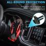Wireless Car Charger 15W Fast Charging Touch Sensing Auto-Clamping Car Wireless Charger Air Vent Clip Car Phone Mount for iPhone SE/11/11 Pro Series/X/XR/8, Samsung Galaxy S20 S10 Note10/9 (Q1-Red)