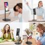 Cell Phone/Tablet Stand Adjustable, 360° Rotatable Cellphone Tablet Stand Holder for Desk, Holder Extends from 5.51 to 8.26 Inches, Compatible with 4.7-12.9 inches Screen Devices