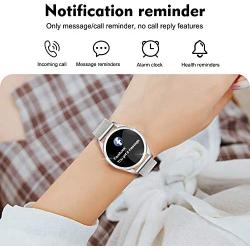 Yocuby V2 Smart Watch for Women, Fitness Tracker Compatible with iOS Android Phone, Sport Activity Tracker with Sleep/Heart Rate Monitor/Find My Phone/Physiological Reminder (Silver)