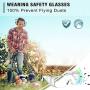 Safety Glasses Over Glasses Goggles Protective Eyewear for Work - Anti Fog Shooting Glasses Eye Protection with Clear Vision,Scratch & UV Resistant Safety Glasses for Men Women Lab Clear 3 Pack