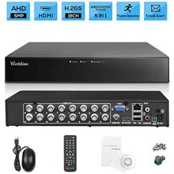 Westshine 16CH 5MP DVR H.265 CCTV Security Digital Video Recorder,4K output/P2P Cloud/Motion Detection Email Alert/Remote Smartphone Access-Fits for 5MP/4MP/1080P AHD/TVI/CVI/IP Camera(NO HDD)