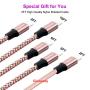 Phone Charger Cable Rose Gold - Sagmoc USB Cord with Highspeed Nylon Braided 【5 Pack】10FT 2x6FT 3FT 2FT Compatible with XS/XS MAX/XR/X/8/8Plus/7/7Plus/6/6Plus/6s/6sPlus/5/5s/AIR/PRO and More (Pink)