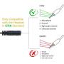 MillSO Headset Splitter 3.5mm CTIA Jack Headset Adapter Mic and Audio Headphone Splitter Cable with Separate Microphone and Headphone Connector for Gaming Headset to PC - 8inch/20CM Blue