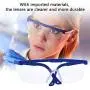 Decdeal Protective Goggles Multi-function Closed Safety Glasses Saliva Splashing and Anti-Fog Antisand Windproof Dust Resistant Transparent Outdoor Sport