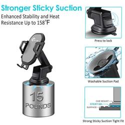 Car Cell Phone Holder Dashboard - BEYYON 2 in 1 Dash Windshield Air Vent Car Phone Mount for iPhone 11 Pro Xs Max XR X 8 7 6s Plus SE, Galaxy S10 5G S10+ S10e S9, Note 10, LG G8, Pixel, HTC
