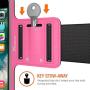 Trianium Armband for Smaller Phone Sport Running Pouch Case Fit Phone Diagonal Size up to 5.85" for iPhone X 8 7 6s 6, iPhone SE 5S 5 5C, Galaxy s9 s8 s7 s6 s5 [ArmTrek Classic Hot Pink]