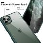 CASEKOO Crystal Clear Compatible with iPhone 11 Pro Max Case, [Anti-Yellowing] Shockproof Protective Hybrid Phone Cases Slim Lightweight Cover for iPhone 11 Pro Max (6.5 inch) 2019 - Midnight Green