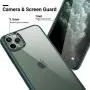 CASEKOO Crystal Clear Compatible with iPhone 11 Pro Max Case, [Anti-Yellowing] Shockproof Protective Hybrid Phone Cases Slim Lightweight Cover for iPhone 11 Pro Max (6.5 inch) 2019 - Midnight Green