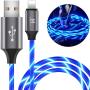 LED Phone Charger Cable - 6.5ft Light Up Visible Flowing Charger Charging Cord Compatible with 11 Pro Max XS XR X 8 7 6S 6 Plus 5S 5 (Blue)