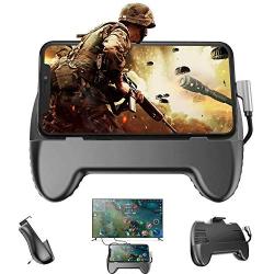 Mobile Game Controller Handle Gamepad Phone to HDMI Adapter Converter Compatible with Phone 5 6 7 8 X Pad Pod Digital HDMI Connector Plug Play 1080P Audio AV Connector Black