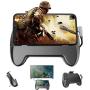 Mobile Game Controller Handle Gamepad Phone to HDMI Adapter Converter Compatible with Phone 5 6 7 8 X Pad Pod Digital HDMI Connector Plug Play 1080P Audio AV Connector Black