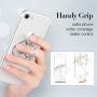 ESR Cell Phone Ring Holder Stand, Universal 360° Rotation Finger Kickstand with Glitter Rhinestone Compatible with iPhone/iPad/All Smartphone and Tablet - Silver