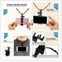 FastSun Phone Neck Holder Lazy Neck Holder Stand Universal Neck Hanging Holder Smart Phone Sport Camera Self-Timer Tool Adjustable 4-6 inch Bracket for iPhone Samsung for GoPro