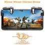 Mobile Game Controller【Upgraded Version】- PUBG/Knives Out Mobile Controller,Hill & Wood Sensitive Shoot and Aim Triggers for L1R1 Mobile Game Trigger Joystick for Android/iOS.
