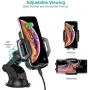 CHOETECH Wireless Car Charger, 10W Max Qi Wireless Fast Charger Car Mount USB-C Phone Holder with 36W Dual Car Charger Compatible iPhone SE, iPhone 11/Pro/Max/XS/Max, Galaxy S20/S20+/Note 10/S10