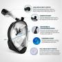 Iferror Full Face Snorkel Mask with Camera Mount, Anti-Leak Anti-Fog, 180 Panoramic View New Experience for Snorkeling, Diving, Outdoor, Swimming, Adult, Kids
