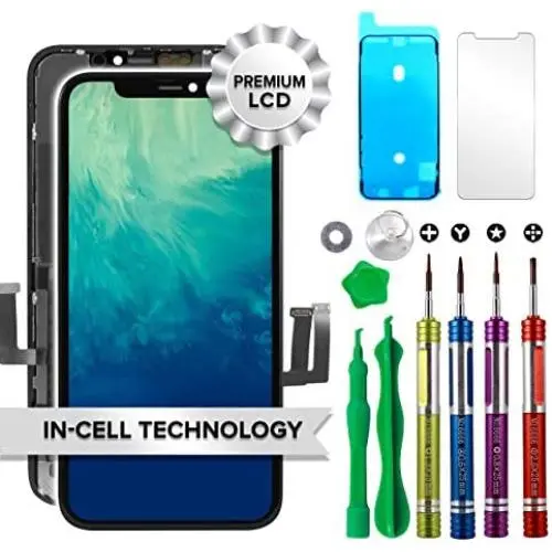LCD Screen Replacement Compatible with iPhone 11 6.1 inch (Model A2111, A2223, A2221) 3D Touch Screen Display Digitizer Frame Assembly Repair Kit with Repair Tools (iPhone 11) LCD Screen Replacement Compatible with iPhone 11 6.1 inch (Model A2111, A2223, A2221) 3D Touch Screen Display Digitizer Frame Assembly Repair Kit with Repair Tools (iPhone 11)