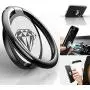 Phone Ring Holder Finger Kickstand, A-Maker 360° Rotation Metal Phone Ring Stand,Phone Ring Grip for Magnetic Car Mount Compatible with iPhone, Samsung Galaxy All Smartphone (Black) Phone Ring Holder Finger Kickstand, A-Maker 360° Rotation Metal Phone Ring Stand,Phone Ring Grip for Magnetic Car Mount Compatible with iPhone, Samsung Galaxy All Smartphone (Black)