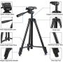 PEYOU Compatible for iPad iPhone Tripod, 50" Lightweight Aluminum Phone Camera Tablet Tripod + Wireless Remote + Universal 2 in 1 Mount Holder for Smartphone (Width 2.2-3.3"),Tablet (Width 4.3-7.3")