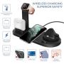 Wireless Charger, QI-EU 3 in 1 Qi-Certified Fast Charging Station for iWatch AirPods Pro, Wireless Charging Stand Compatible for iPhone 11/11Pro/11Pro Max/XR/Xs/Xs Max/X/8/8Plus Samsung Galaxy S20/S10