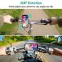 Bovon Bike Phone Mount with 360 Rotation, Anti-Shake Adjustable Motorcycle Phone Mount for Bicycle & Scooter, Compatible with iPhone SE/11 Pro Max/11 Pro/11/XS/XS Max/XR/8, Samsung S20/S20 Plus