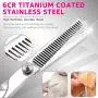 6CR Stainless Steel Dog Grooming Scissors Kit with Safety Round Tip, Heavy Duty Titanium Pet Grooming Trimmer Kit - Thinning, Straight, Curved Shears and Comb for Long Short Hair for Cat Pet 6CR Stainless Steel Dog Grooming Scissors Kit with Safety Round Tip, Heavy Duty Titanium Pet Grooming Trimmer Kit - Thinning, Straight, Curved Shears and Comb for Long Short Hair for Cat Pet