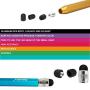 Honsky Cell Phone Stylus, Tablet Stylus for Touch Screens: Universal Slim Long Metal Pencil-Like Stylist Pens, Tablet Pen, Touchscreen Stylus Pen - Red, Champagne, Purple - Six Sided, 3 Packs