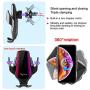 Smart Sensor Wireless Car Charger Mount, Automatic Clamping QC/QI 10W Fast Charging Car Charger Holder Compatible with iPhone 11/Xs/Xs Max/XR/X /8,Samsung Galaxy Note 9/ S9/ S9+/ S8 etc(Black)