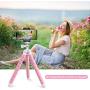 Phone Tripod, UBeesize Portable and Adjustable Camera Stand Holder with Wireless Remote and Universal Clip, Compatible with iPhone, Android Phone, Sports Camera GoPro - Pink 2020