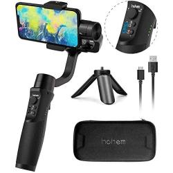 Hohem 3 Axis Smartphone Gimbal Stabilizer for iPhone Xs Xr X, Mobile Isteady Gimbal for Android Smartphone Samsung Galaxy S10 Plus with Face Object Tracking Motion Time-Lapse for Vlog Video