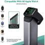 Aluminum Alloy Wireless Charger. ZIKU 3 in 1 Wireless Charging Stand Station Dock for Airpods Apple Watch 5/4/3/2 iPhone SE /11/ pro mas X/XS/XR/Xs Max/8/8 Plus- Include 18W USB-C Charger (Gray)