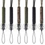 Bememo 6 Pieces Paracord Lanyard Keychain Utility Necklace Rope Cord Wrist Strap Parachute Cellphone Camera ID Holders for Outdoor Hiking Camping