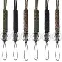 Bememo 6 Pieces Paracord Lanyard Keychain Utility Necklace Rope Cord Wrist Strap Parachute Cellphone Camera ID Holders for Outdoor Hiking Camping