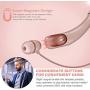 Bluetooth Headphones Neckband Lightweight Wireless Headset Call Vibrate Alert Sport Earbuds w/Mic Earphones 10 Hour Playtime for Running Compatible with iPhone Samsung Android (Pink)