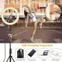 10 Selfie Ring Light with Tripod Stand, Upgraded Dimmable Camera LED Ring Light with 3 Phone Holder for TikTok/YouTube/Live Stream/Vlog/Makeup/Camera/Photography Compatible with iPhone Android 10 Selfie Ring Light with Tripod Stand, Upgraded Dimmable Camera LED Ring Light with 3 Phone Holder for TikTok/YouTube/Live Stream/Vlog/Makeup/Camera/Photography Compatible with iPhone Android