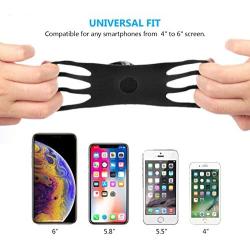WASAGA Universal Bicycle Mobile Phone Holder Silicone Motorcycle Bike Handlebar Stand Mount for Cycling GPS/Map/Time/Music, Fit for iPhone 11 Pro Max/XS/XR/8/8 Plus, Samsung Galaxy S10/Note 10