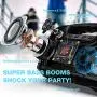 Portable IPX7 Waterproof Bluetooth Speakers, 40-Hour Playtime Wireless Outdoor Speaker, 25W Rich Bass Impressive Sound, Stereo Pairing, Built-in Mic, 100ft Bluetooth, LED Lights for Home Party