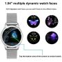 Yocuby V2 Smart Watch for Women, Fitness Tracker Compatible with iOS Android Phone, Sport Activity Tracker with Sleep/Heart Rate Monitor/Find My Phone/Physiological Reminder (Silver)