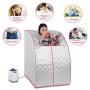 Personal Sauna, Portable Steam Sauna Tent Home Spa Full Body Relaxed and Face Spa Machine With 2L Stainless Steel Liner (EU-Plug)