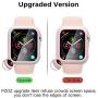 pzoz Compatible Apple Watch Series 5 / Series 4 Case with Screen Protector 44mm Accessories Slim Guard Thin Bumper Full Coverage Matte Hard Cover Defense Edge for Women Men New Gen GPS iWatch (Pink)