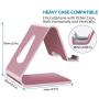 COOLOO Cell Phone Stand,【2 Pack】 Mobile Phone Anti-Skid Holder, Cradle, Dock Compatible Android Smartphone, Phone 11 Pro Xs Max Xr X 8 7 6 6s Plus 5s, Accessories Desk - Rose Gold