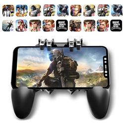 FEDBNET Mobile Game Controllers Trigger Joystick Gamepad,Phone Gamepad Trigger Fire Button Aim Key L1R1 Shooter Controller PUBG FUT1 for 4.6-6.5 Inch Mobile Phone