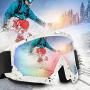 Tsuinz Ski Goggles, Snowboard Goggles 100% UV Protection Windproof Scratch Resistant Ski Goggles for Skiing, Snowboarding, Motorcycling, Winter Outdoor (Men/Women)