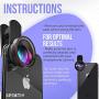 Spectiv 2 in 1 Phone Camera Lens Kit for iPhone, Samsung, Pixel, and Android (Upgraded Design), 0.6X Wide Angle + 15x Macro, Premium Design and Image Quality