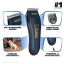 WAHL Lithium Ion Deluxe Pro Series Rechargeable Pet Clipper Grooming Kit with Low Noise & Heavy Duty Motor for Cordless Electric Trimming & Shaving Dogs – Model 9591-2100