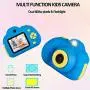 Deeteck Kids Video Camera Gifts for 3-6 Year Boys, Mini Digital Camera, Shockproof Children Camcorders, Toys for 4 5 6 7 Year Old Boys Birthday Gifts with 16GB SD Card(Blue)