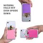 Sticky Card Holder Wallet, Pofesun Ultra-Slim Adhesive Silicone Credit Card Holder Wallet Case,Stick-on Sleeve Pocket Compatible for Smartphones/iPhone/Samsung Galaxy(Pink, Purple, Red, Rose, Orange) 
