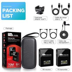 Pixel Wireless Lavalier Microphone - Compact Wireless Microphone System Transmitter and Receiver for Camera,Smartphones,DSLR,Mirrorless and Video Cameras,Mobile Devices YouTube Facebook Live
